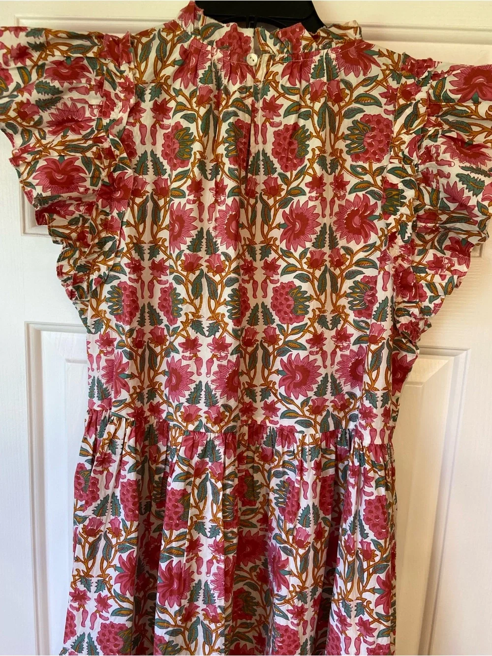 Caroline Constas Strawberry Print Ruffle Mini Dress Medium - Picture 11 of 12
